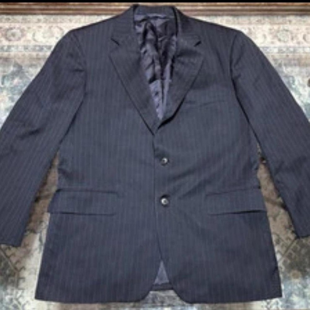 Brooks Brothers 1818 Madison Navy Pinstripe blazer 41R 35W Wool Classic